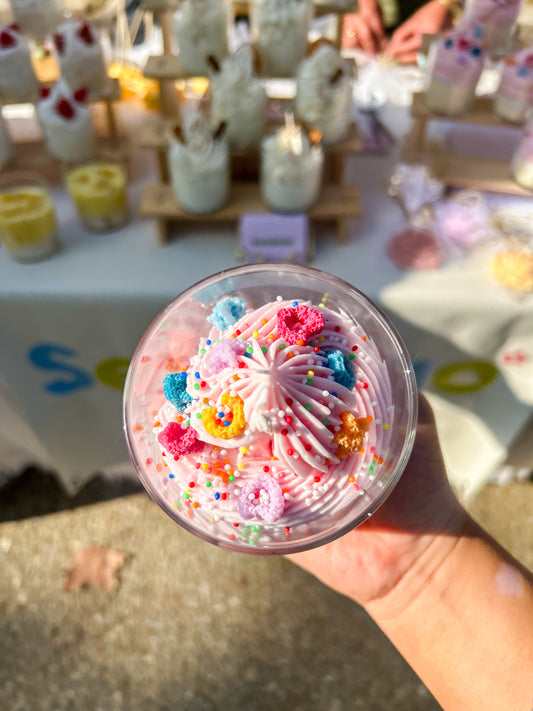 Vela de caramelo de vainilla con frambuesa 🍭🧁