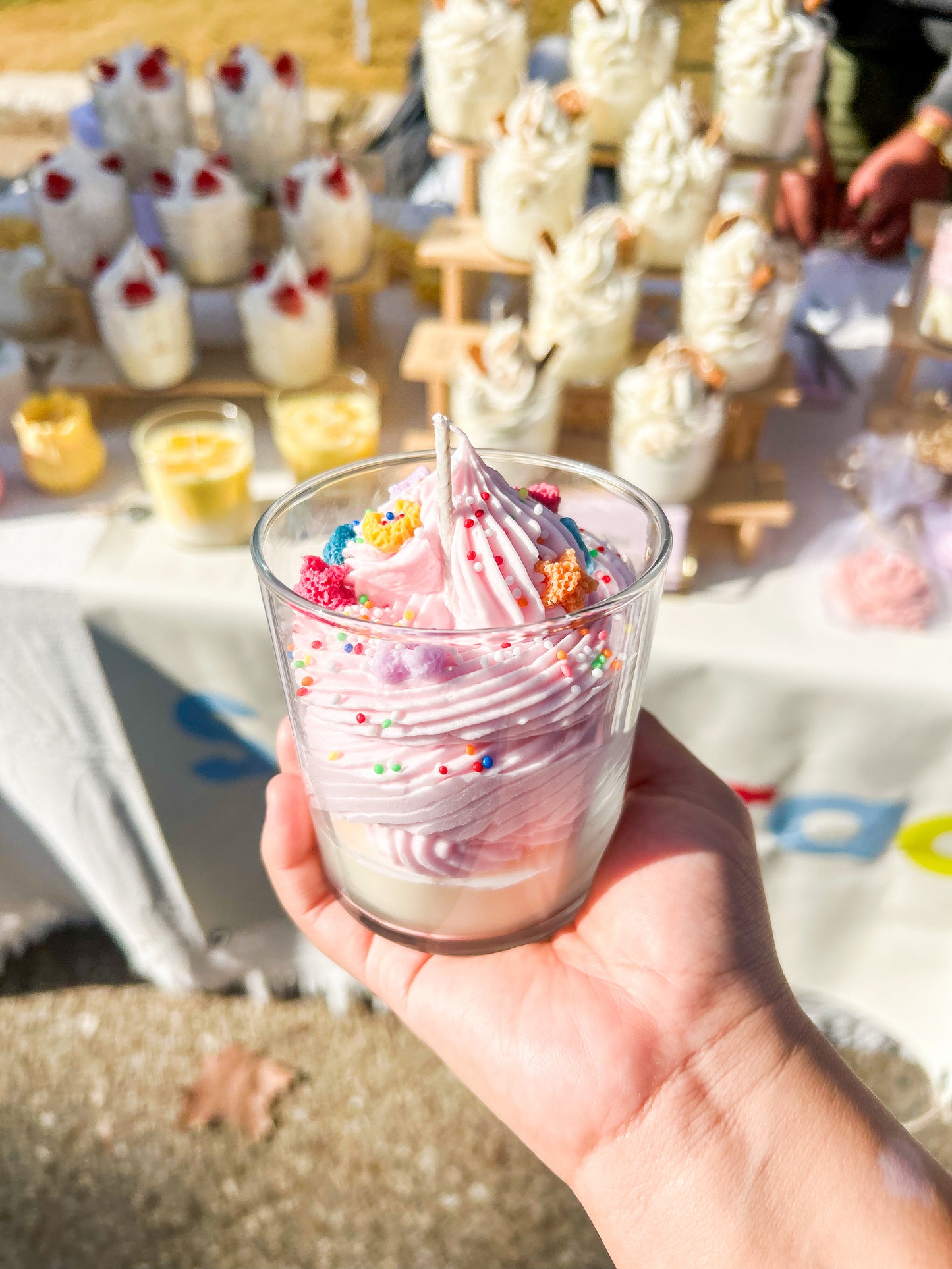 Vela de caramelo de vainilla con frambuesa 🍭🧁